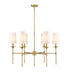 Chandelier Z-Lite 3033-6RB Rubbed Brass Emily 6 Light Chandelier Z-Lite