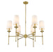 Chandelier Z-Lite 3033-6RB Rubbed Brass Emily 6 Light Chandelier Z-Lite