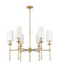 Chandelier Z-Lite 3033-6RB Rubbed Brass Emily 6 Light Chandelier Z-Lite