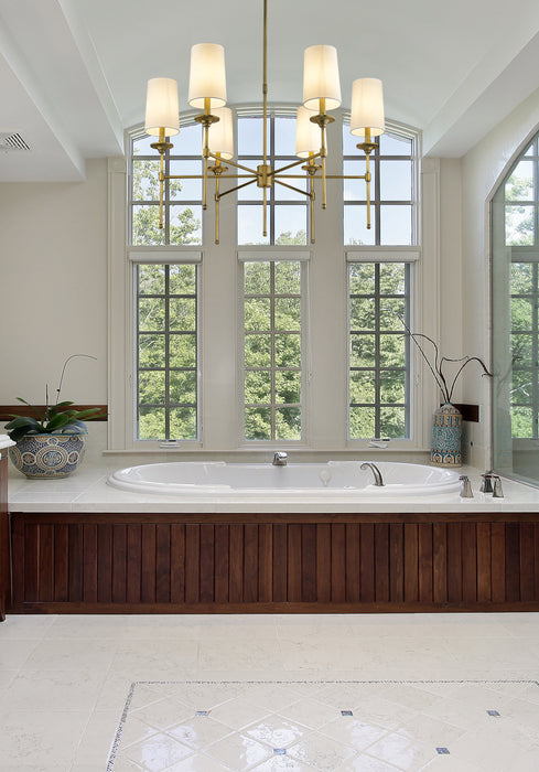 Chandelier Z-Lite 3033-6RB Rubbed Brass Emily 6 Light Chandelier Z-Lite