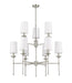 Chandelier Z-Lite 3033-9BN Brushed Nickel Emily 9 Light Chandelier Z-Lite