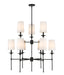 Chandelier Z-Lite 3033-9MB Matte Black Emily 9 Light Chandelier Z-Lite