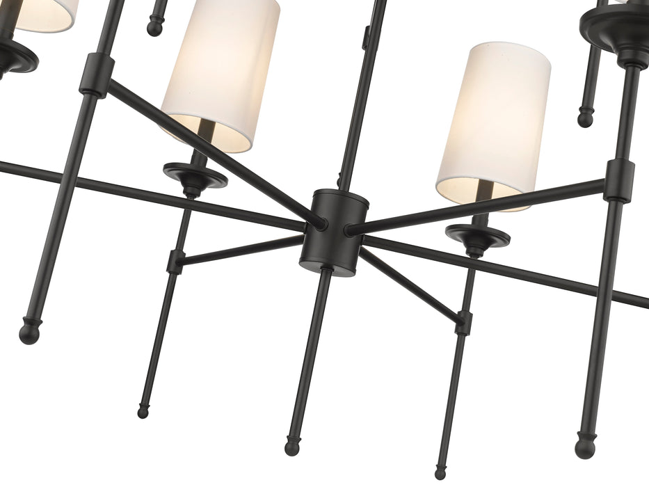 Chandelier Z-Lite 3033-9MB Matte Black Emily 9 Light Chandelier Z-Lite