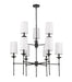 Chandelier Z-Lite 3033-9MB Matte Black Emily 9 Light Chandelier Z-Lite