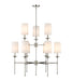 Chandelier Z-Lite 3033-9PN Polished Nickel Emily 9 Light Chandelier Z-Lite