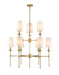 Chandelier Z-Lite 3033-9RB Rubbed Brass Emily 9 Light Chandelier Z-Lite