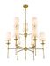 Chandelier Z-Lite 3033-9RB Rubbed Brass Emily 9 Light Chandelier Z-Lite