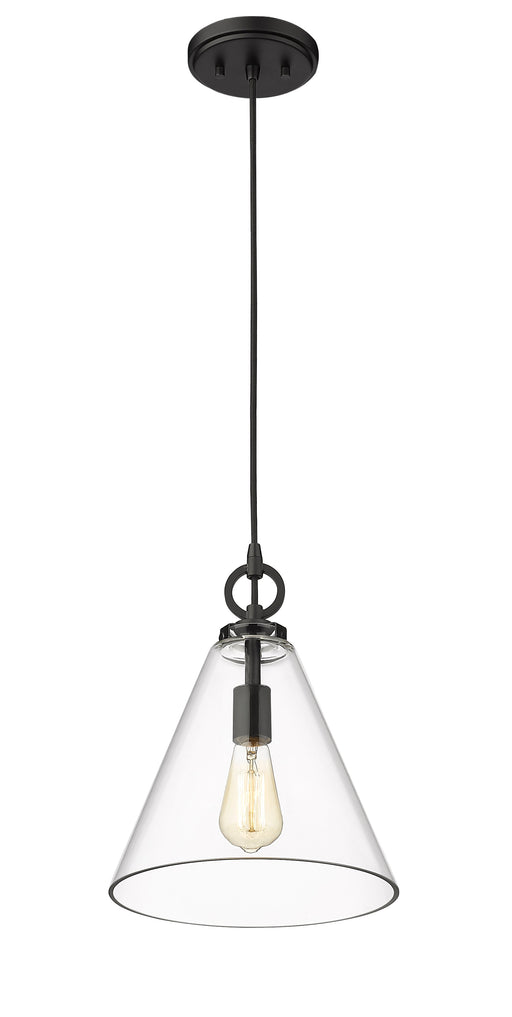 Pendant Z-Lite 3034P11-MB Matte Black Harper 1 Light Pendant Z-Lite