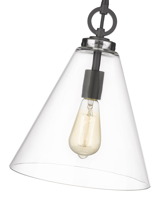Pendant Z-Lite 3034P11-MB Matte Black Harper 1 Light Pendant Z-Lite