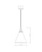 Pendant Z-Lite 3034P11-MB Matte Black Harper 1 Light Pendant Z-Lite