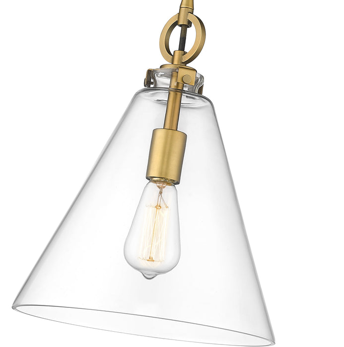 Pendant Z-Lite 3034P11-RB Rubbed Brass Harper 1 Light Pendant Z-Lite