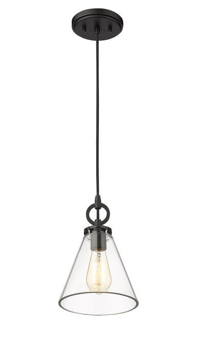 Pendant Z-Lite 3034P8-MB Matte Black Harper 1 Light Pendant Z-Lite