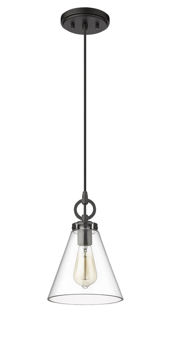 Pendant Z-Lite 3034P8-MB Matte Black Harper 1 Light Pendant Z-Lite