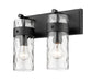 Vanity Z-Lite 3035-2V-MB Matte Black Fontaine 2 Light Vanity Z-Lite