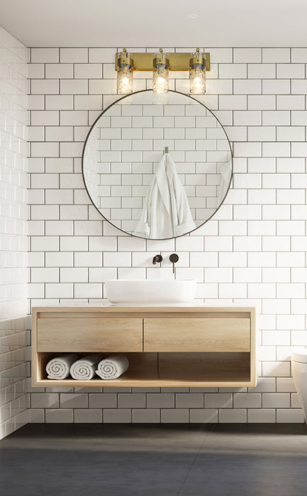 Vanity Z-Lite 3035-3V-RB Rubbed Brass Fontaine 3 Light Vanity Z-Lite