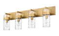 Vanity Z-Lite 3035-4V-RB Rubbed Brass Fontaine 4 Light Vanity Z-Lite