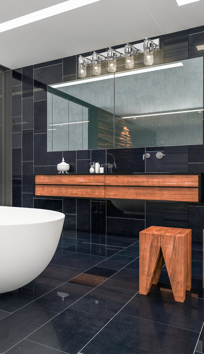 Vanity Z-Lite 3035-5V-PN Polished Nickel Fontaine 5 Light Vanity Z-Lite