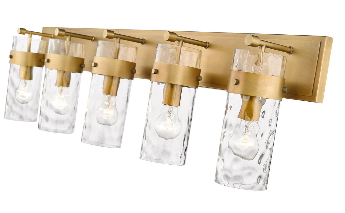 Vanity Z-Lite 3035-5V-RB Rubbed Brass Fontaine 5 Light Vanity Z-Lite