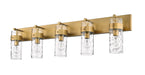 Vanity Z-Lite 3035-5V-RB Rubbed Brass Fontaine 5 Light Vanity Z-Lite