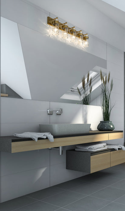 Vanity Z-Lite 3035-5V-RB Rubbed Brass Fontaine 5 Light Vanity Z-Lite