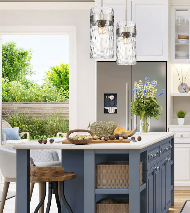 Pendant Z-Lite 3035P12-BN Brushed Nickel Fontaine 4 Light Pendant Z-Lite