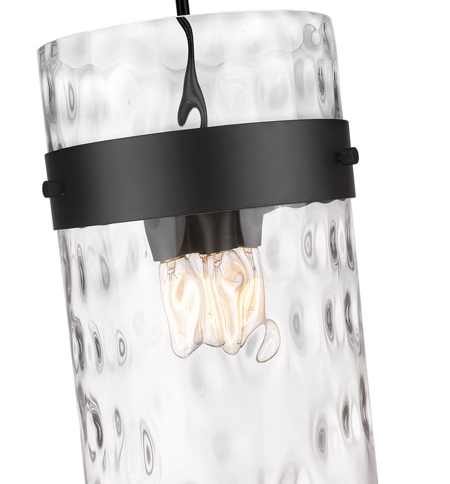 Pendant Z-Lite 3035P12-MB Matte Black Fontaine 4 Light Pendant Z-Lite