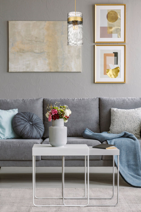 Pendant Z-Lite 3035P12-RB Rubbed Brass Fontaine 4 Light Pendant Z-Lite