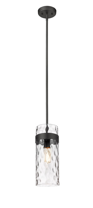 Pendant Z-Lite 3035P6-MB Matte Black Fontaine 1 Light Pendant Z-Lite