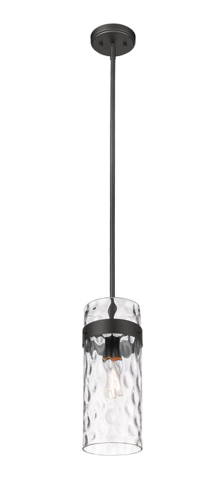 Pendant Z-Lite 3035P6-MB Matte Black Fontaine 1 Light Pendant Z-Lite
