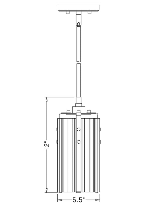 Pendant Z-Lite 3036MP-PN Polished Nickel Alverton 1 Light Pendant Z-Lite