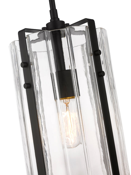 Pendant Z-Lite 3036P8-MB Matte Black Alverton 1 Light Pendant Z-Lite