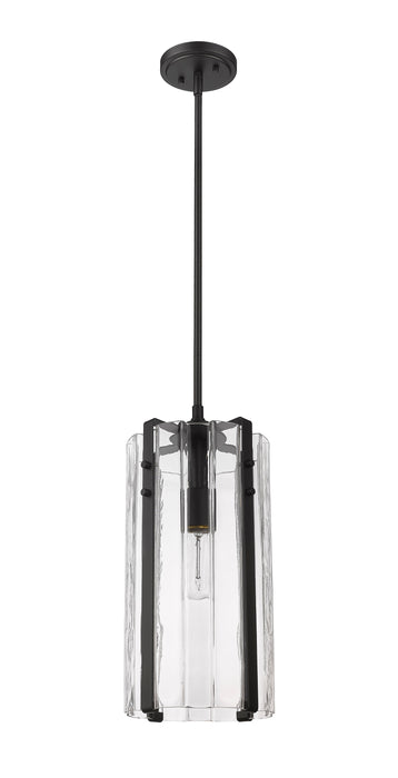 Pendant Z-Lite 3036P8-MB Matte Black Alverton 1 Light Pendant Z-Lite