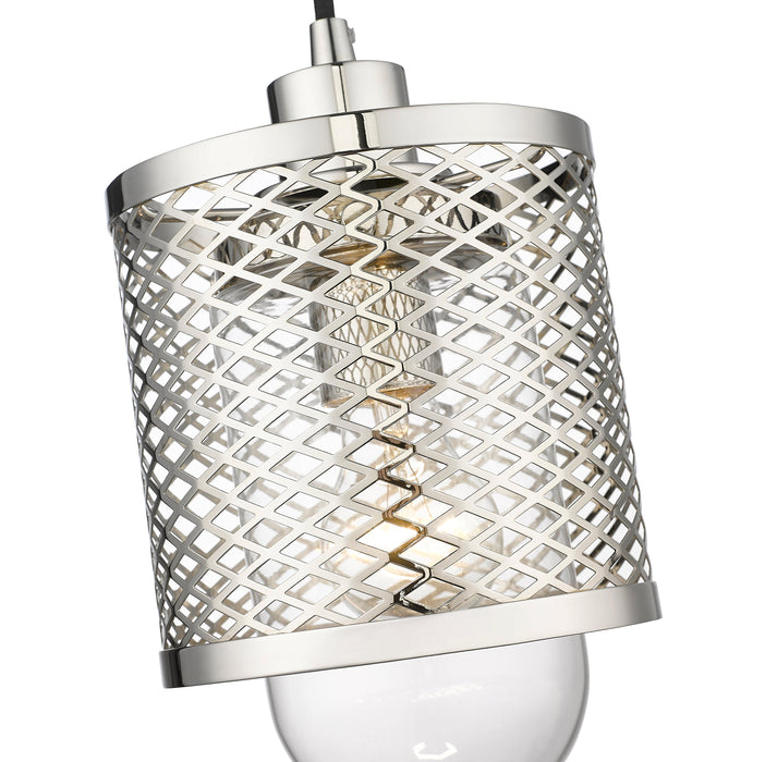 Pendant Z-Lite 3037MP-PN Polished Nickel Kipton 1 Light Pendant Z-Lite