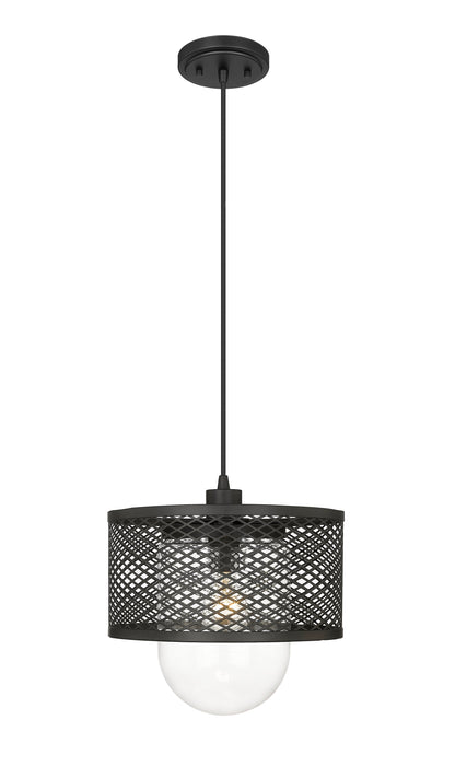Pendant Z-Lite 3037P11-MB Matte Black Kipton 1 Light Pendant Z-Lite