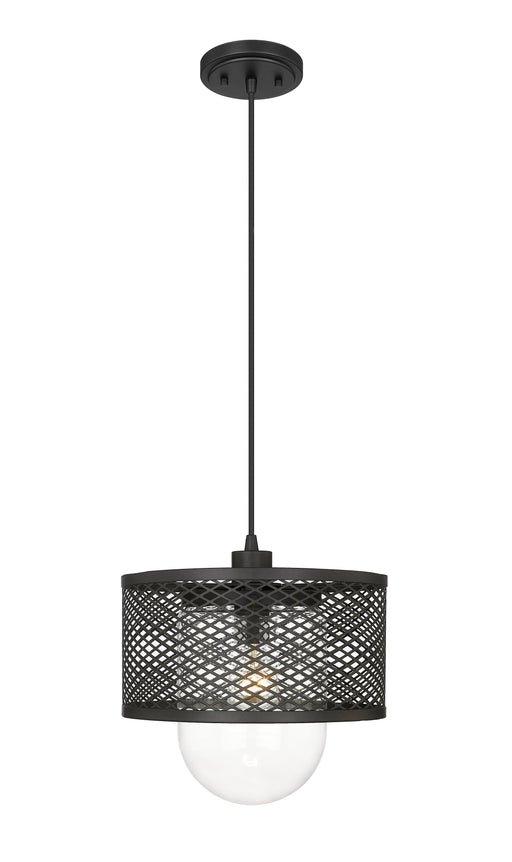 Pendant Z-Lite 3037P11-MB Matte Black Kipton 1 Light Pendant Z-Lite