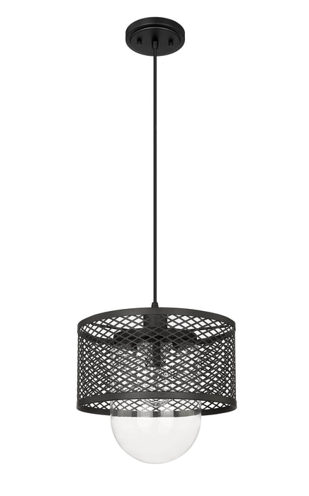 Pendant Z-Lite 3037P11-MB Matte Black Kipton 1 Light Pendant Z-Lite