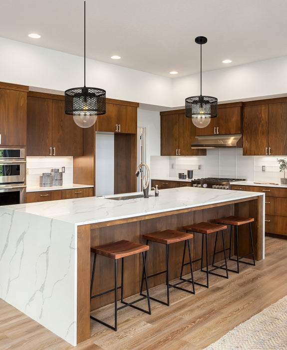 Pendant Z-Lite 3037P11-MB Matte Black Kipton 1 Light Pendant Z-Lite