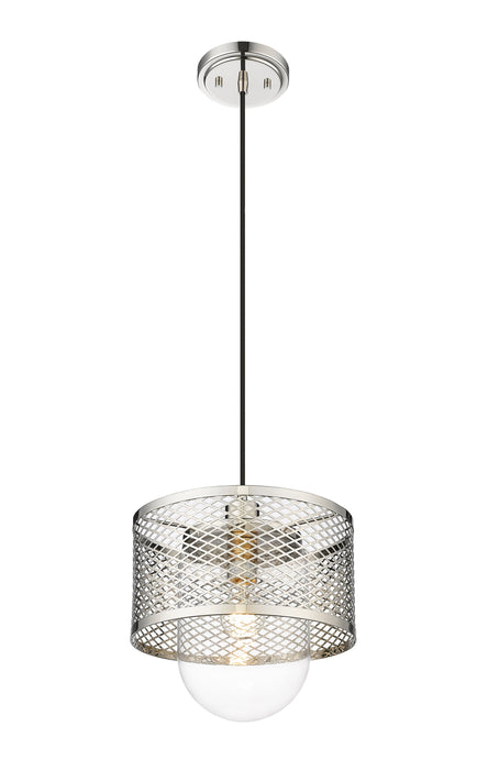 Pendant Z-Lite 3037P11-PN Polished Nickel Kipton 1 Light Pendant Z-Lite