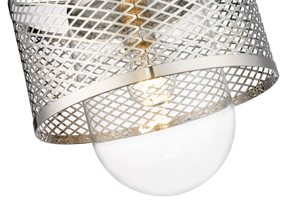 Pendant Z-Lite 3037P11-PN Polished Nickel Kipton 1 Light Pendant Z-Lite