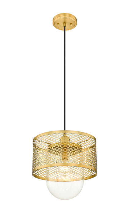 Pendant Z-Lite 3037P11-RB Rubbed Brass Kipton 1 Light Pendant Z-Lite