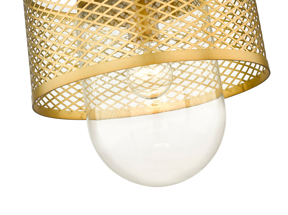 Pendant Z-Lite 3037P11-RB Rubbed Brass Kipton 1 Light Pendant Z-Lite