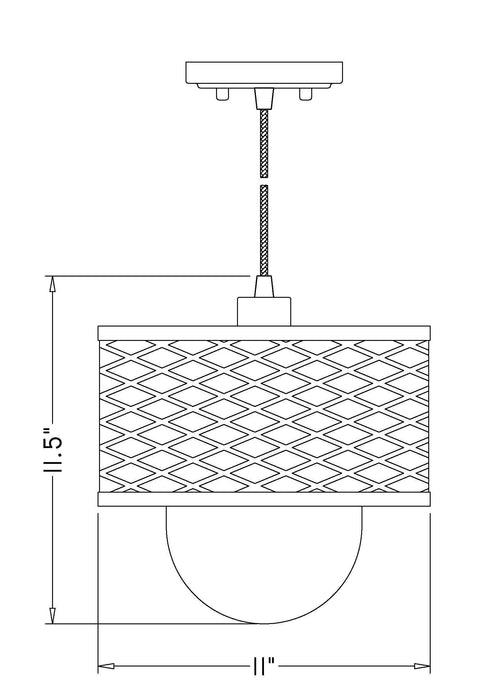 Pendant Z-Lite 3037P11-RB Rubbed Brass Kipton 1 Light Pendant Z-Lite