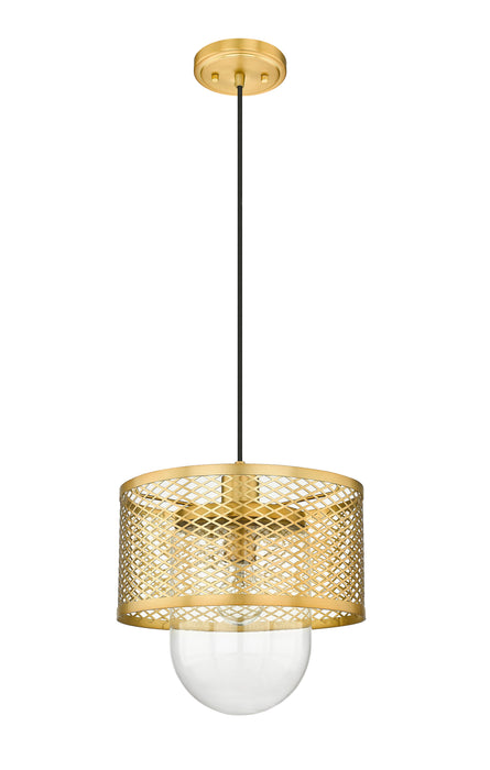Pendant Z-Lite 3037P11-RB Rubbed Brass Kipton 1 Light Pendant Z-Lite