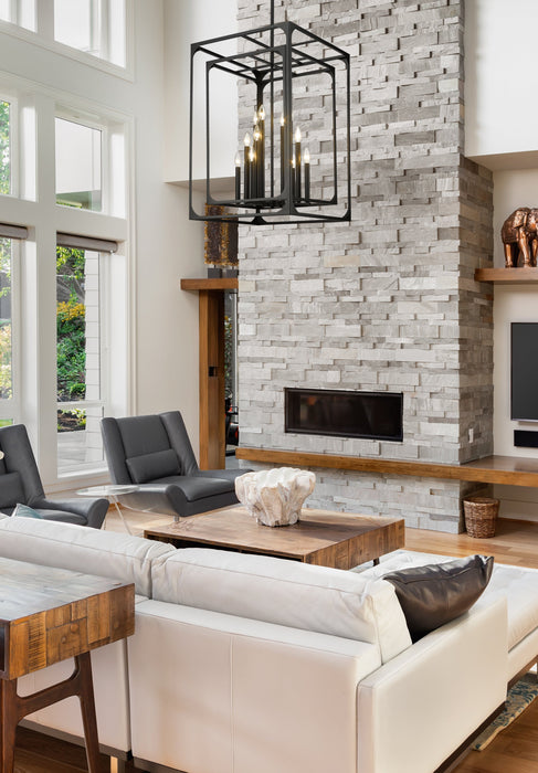 Chandelier Z-Lite 3038-12MB Matte Black Easton 12 Light Chandelier Z-Lite