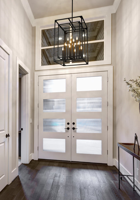 Chandelier Z-Lite 3038-12MB Matte Black Easton 12 Light Chandelier Z-Lite