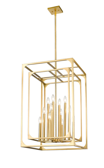 Chandelier Z-Lite 3038-12RB Rubbed Brass Easton 12 Light Chandelier Z-Lite