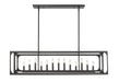 Linear Chandelier Z-Lite 3038-13L-MB Matte Black Easton 13 Light Linear Chandelier Z-Lite