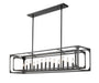 Linear Chandelier Z-Lite 3038-13L-MB Matte Black Easton 13 Light Linear Chandelier Z-Lite