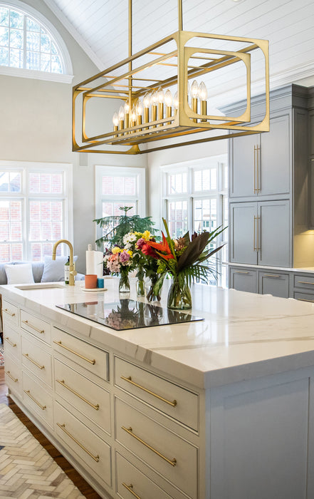 Linear Chandelier Z-Lite 3038-13L-RB Rubbed Brass Easton 13 Light Linear Chandelier Z-Lite