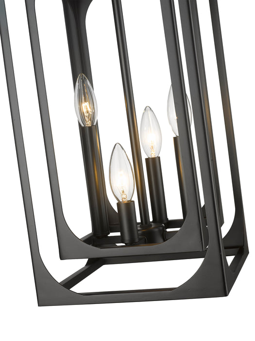 Chandelier Z-Lite 3038-4MB Matte Black Easton 4 Light Chandelier Z-Lite